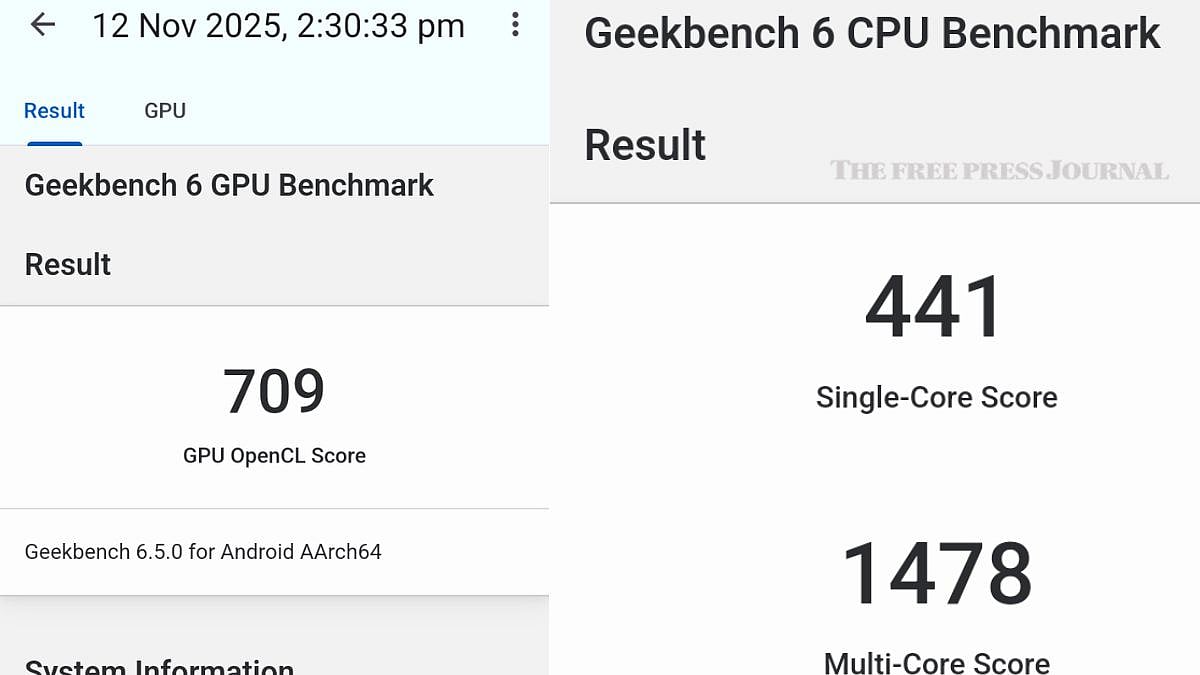 Lava Shark 2 Geekbench results