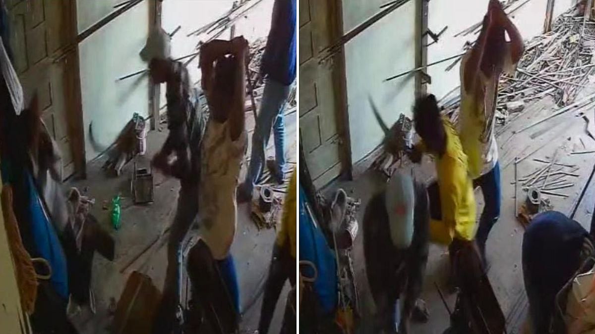 Thane Crime: Motorcycle-Borne Gang Assaults Man With Swords & Sickles In Ambernath; CCTV Footage Goes Viral 