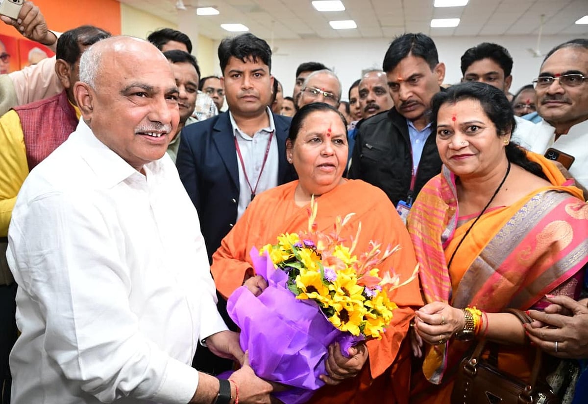 MP News: Former Chief Minister Uma Bharti Meets CM Mohan Yadav, Hemant Khandelwal To Discuss Cow...