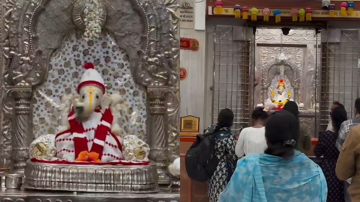 Pune's Sarasbaug Cha Raja Embraces Winter In Cozy Woolens; Devotees Seek Bappa's Blessing 