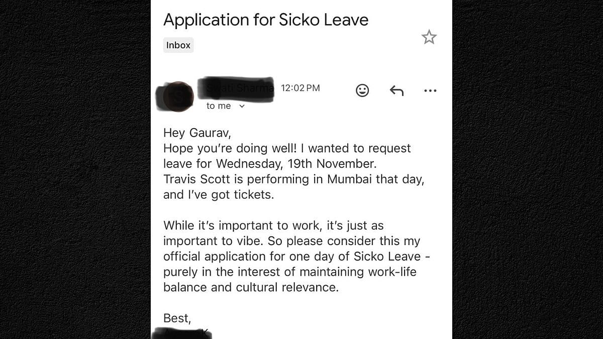 Gen Z Employee Requests ‘Sicko Leave’ To Attend Travis Scott Concert, LinkedIn Post Goes Viral 