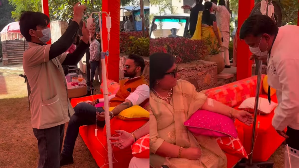 'Next Kya... Open Surgery?': IV Drip Bar At Indian Wedding Goes Viral; Netizens Says 'Stop Glorifying It' 