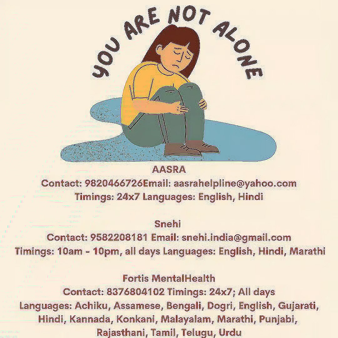 If you or anyone you know is struggling with suicidal thoughts, seek help here