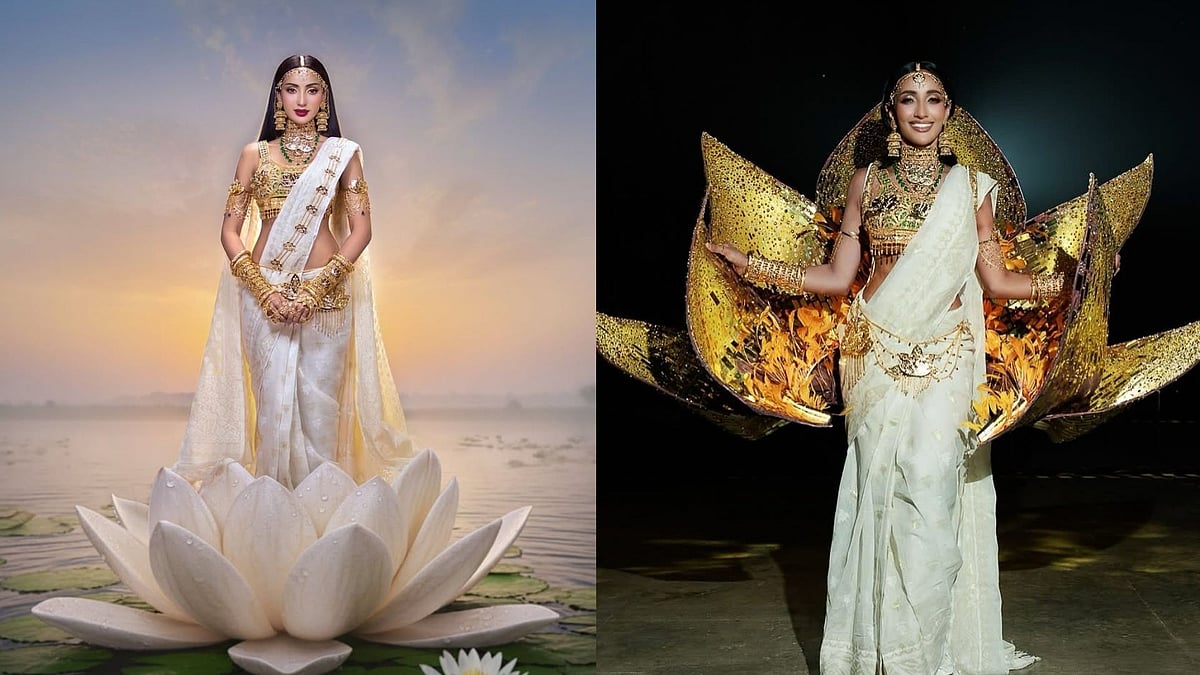 'Copying Mata Saraswati & Calling It Mughal Heritage': Miss Bangladesh  Tangia Methila Slammed For National Costume At Miss Universe 2025 