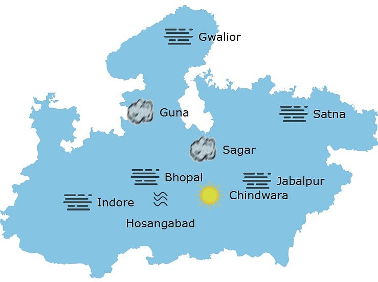Weather in Madhya Pradesh at 10 am