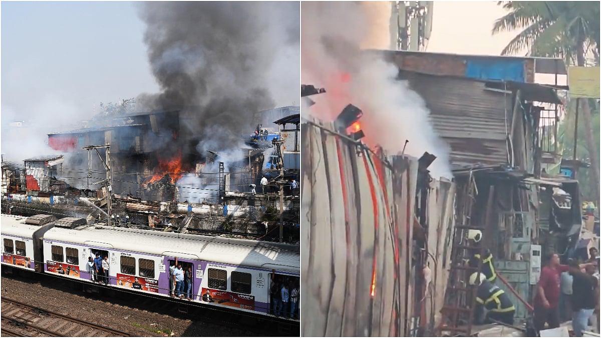 Mumbai News: 2 Major Slum Fires In Dharavi And Borivali; Harbour Line Services Hit, No Injuries Reported | VIDEO 