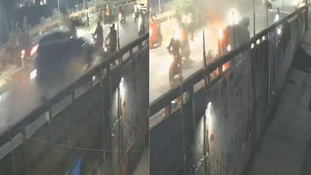 Video: Shiv Sena Candidate's Driver Suffers Heart Attack, Loses Control On Ambernath Flyover; 4 Dead, 4 Injured 