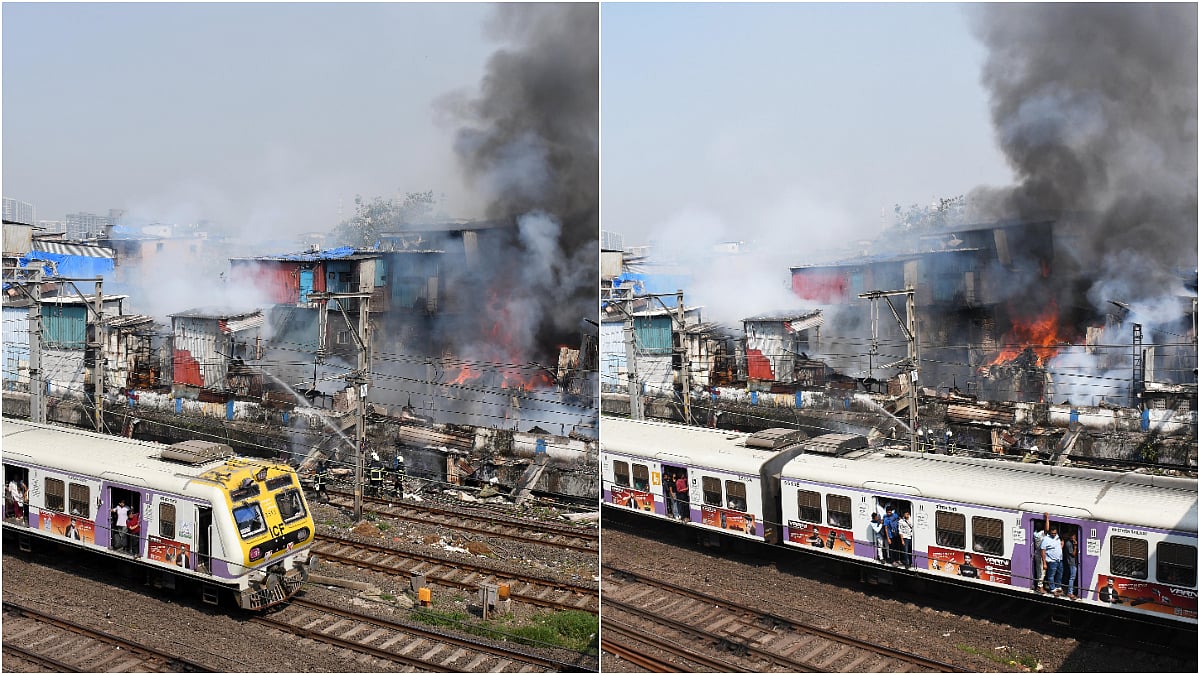 Mumbai News: Harbour Line Services Suspended Between Bandra And Mahim After Shanty Fire; Trains Resume With Speed Restrictions | VIDEO 