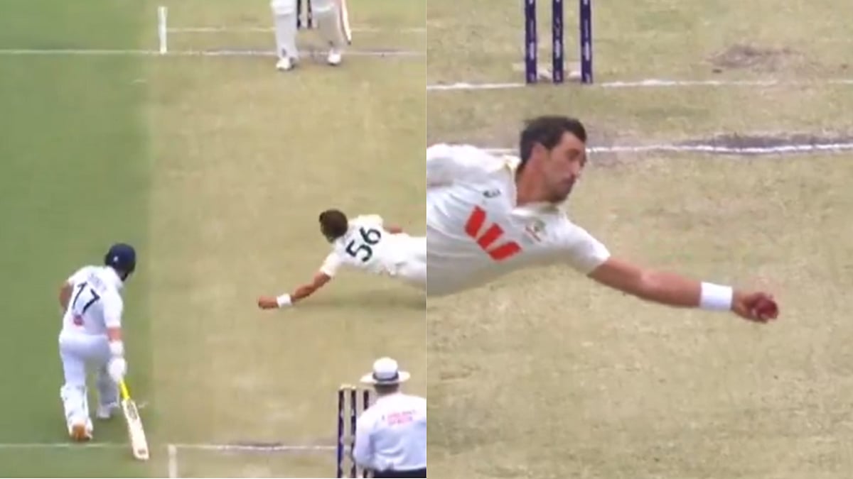 Flying Starc! Australia Pacer Pulls Off One-Handed Catch As Zak Crawley Bags Pair In AUS vs ENG 1st Ashes Test; Video 