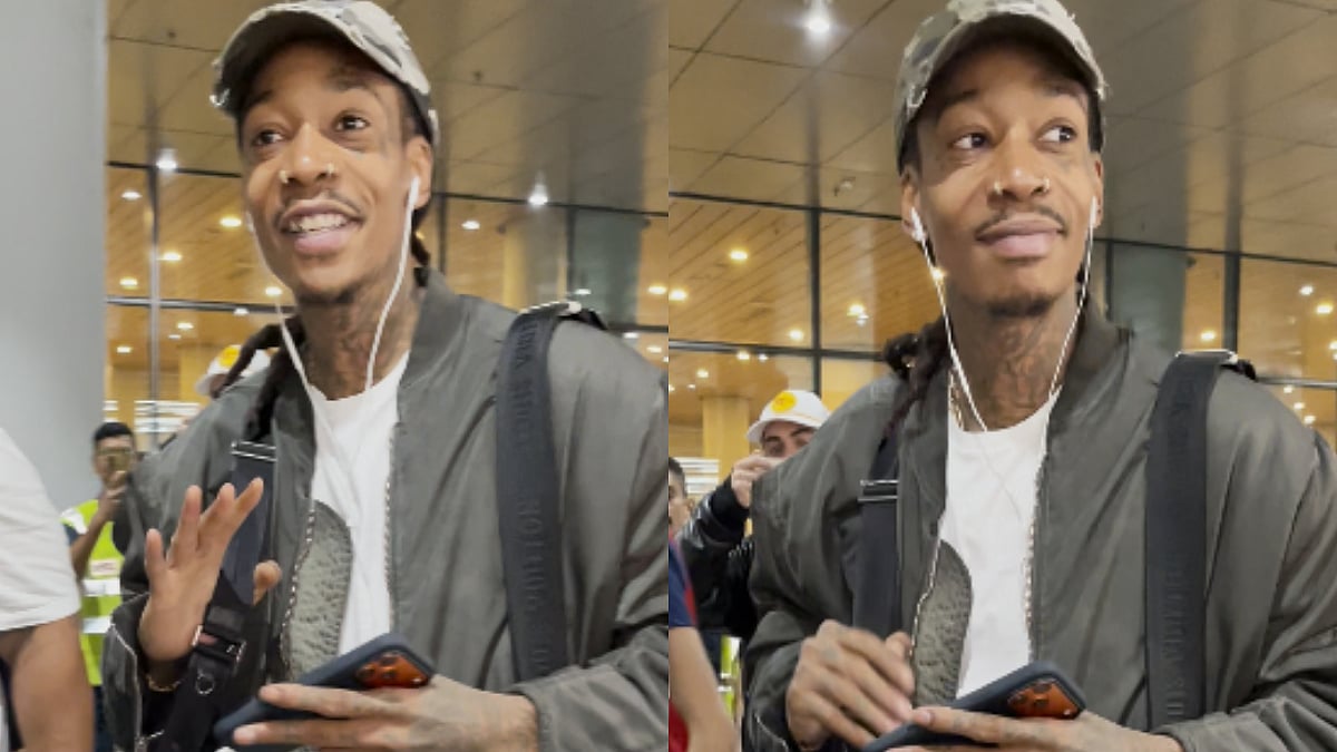 Rapper Wiz Khalifa Arrives In Mumbai Ahead Of Rolling Loud India 2025 Performance, Greets Paps With...