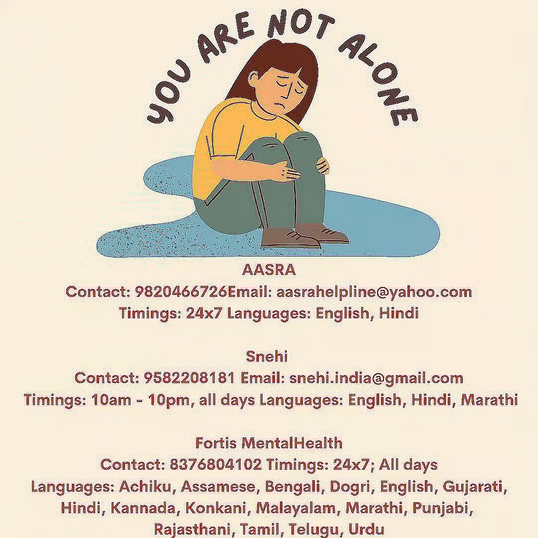 If you or anyone you know is struggling with suicidal thoughts, seek help here