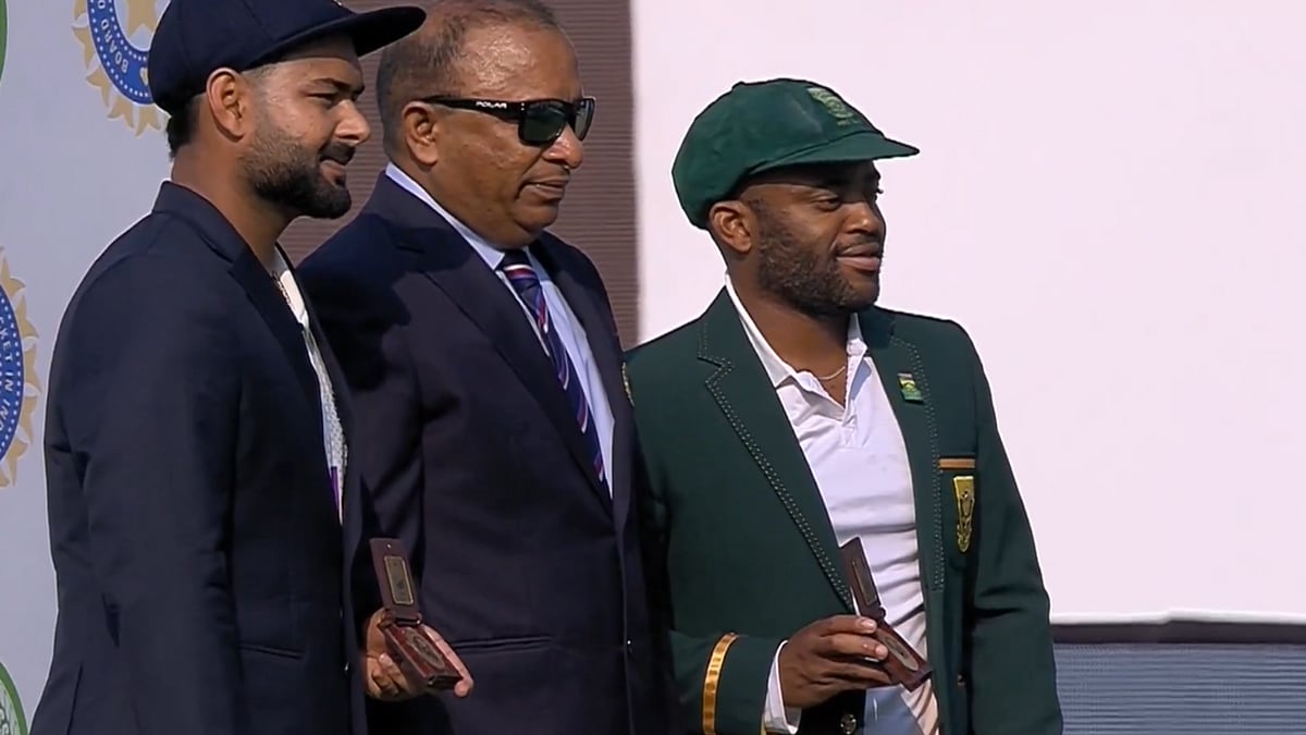 Watch: Rishabh Pant, Temba Bavuma Given Gold Plated Toss Coin To Celebrate Historic Test In Guwahati 