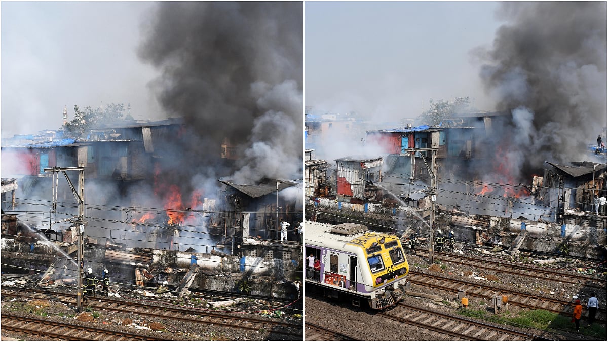Mumbai Tragedy: Massive Fire Erupts In Dharavi Hutment At Navrang Compound Near Railway Crossing; No...