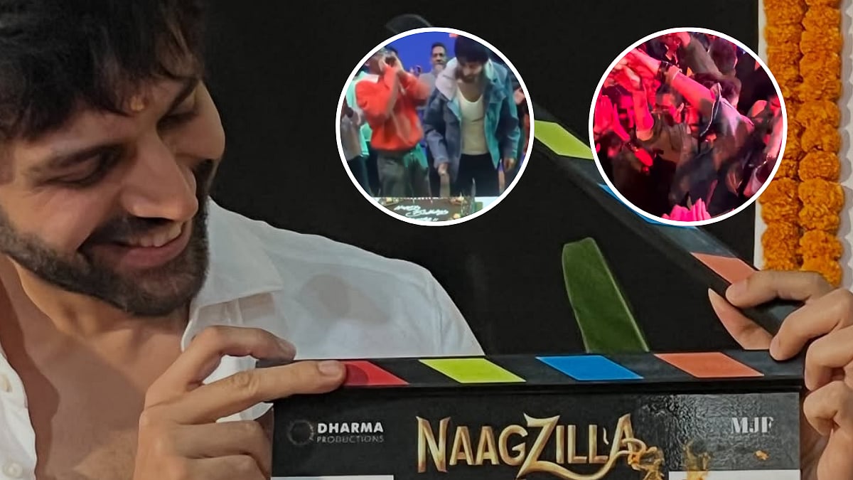 Kartik Aaryan Birthday: Actor Celebrates His Special Day On Naagzilla Sets, Does Naagin Dance - Watch Viral Videos 