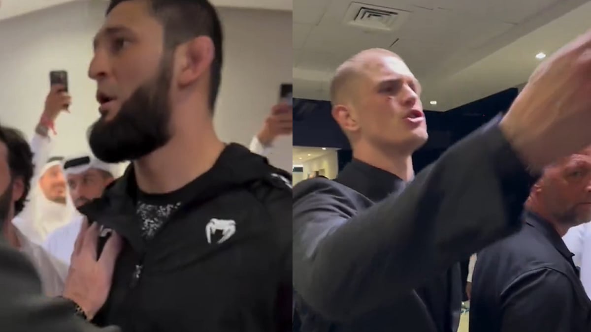 'I'm Gonna F*** You Up...': Khamzat Chimaev Shoves Ian Garry During Heated Backstage Scuffle At UFC Qatar; Video 