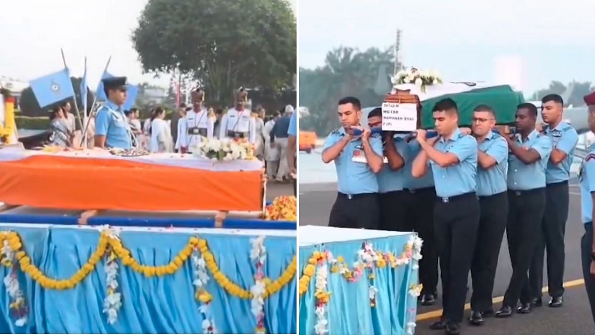 Tamil Nadu: Mortal Remains Of Wing Commander Namansh Syal Brought To Sulur Air Base 
