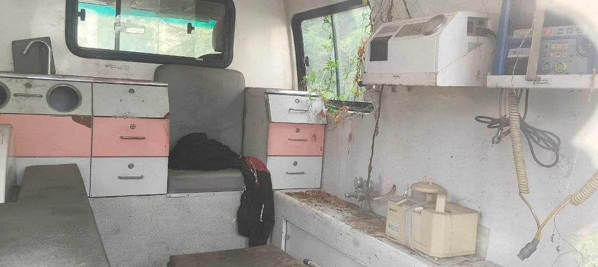 High-Tech Ambulances in disrepair