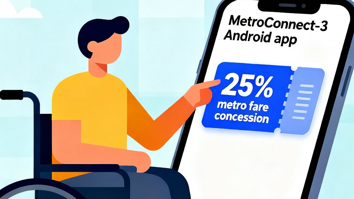 Differently-Abled Passengers Can Now Avail 25% Fare Concession On MetroConnect-3 Android App | Representational Image