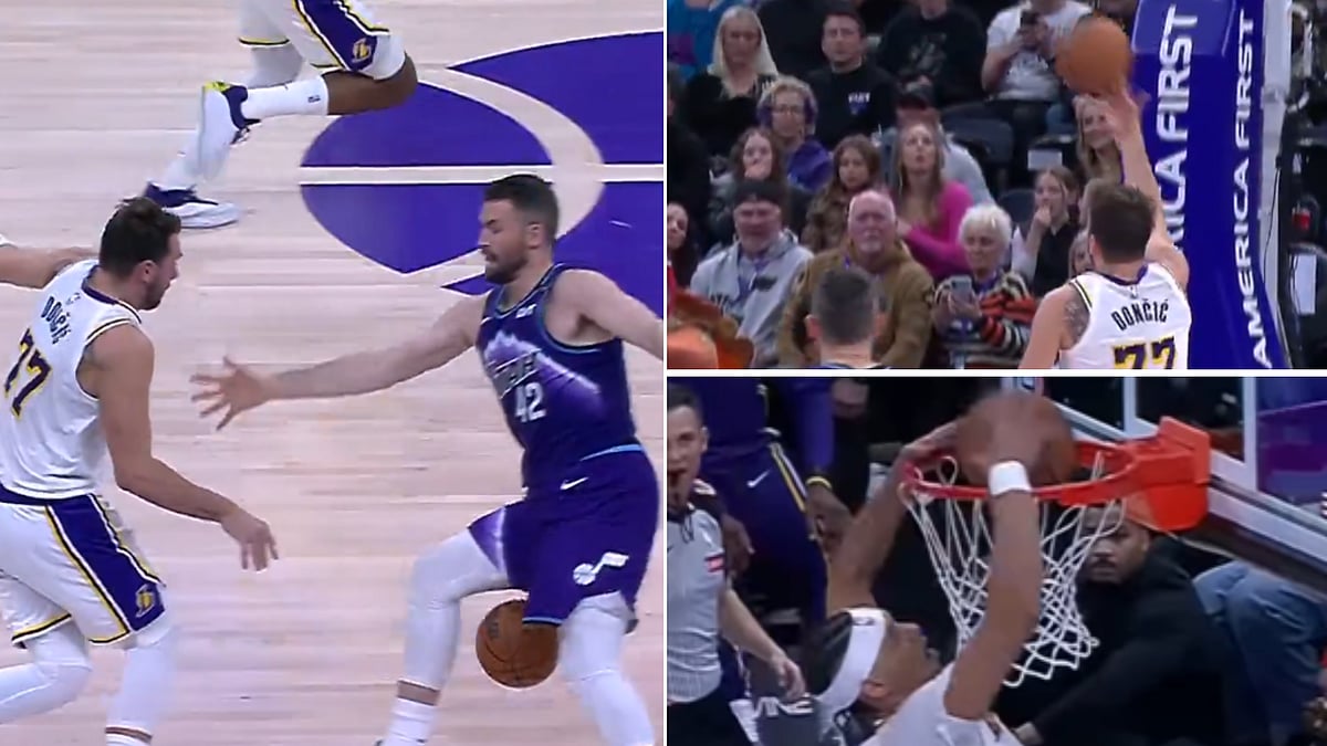 Crazy! Luka Doncic Pulls Off Nutmeg Dribble Before Dishing Alley-Oop To Jaxson Hayes In Jazz Vs Lakers Game; Video 