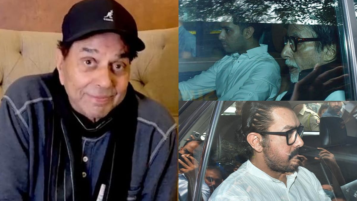 Dharmendra Dies At 89: Amitabh Bachchan, Aamir Khan, Salman Khan Arrive At Mumbai Cremation Ground...