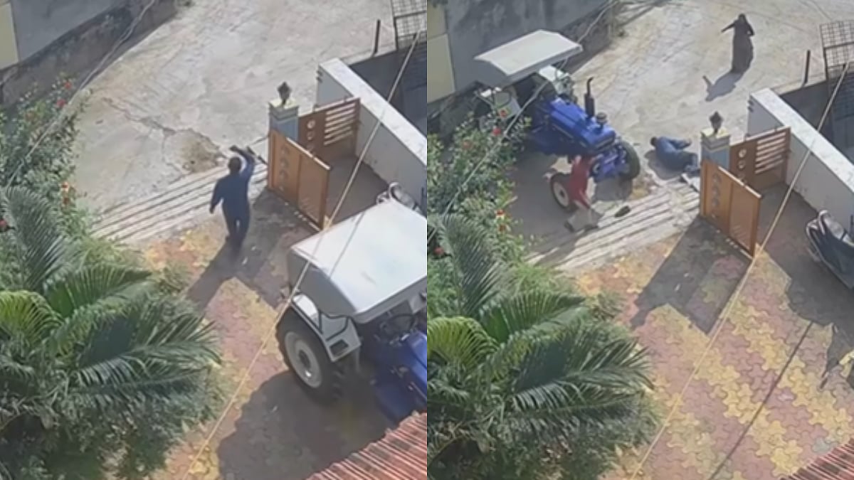 On Camera: Driverless Tractor Suddenly Reverses And Crushes Man In Gujarat's Sabarkantha 