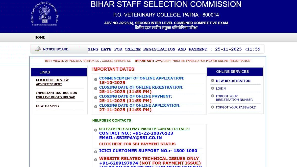 BSSC Inter Level Recruitment 2025: Registration Process Closes Soon; Check Selection Process Here 