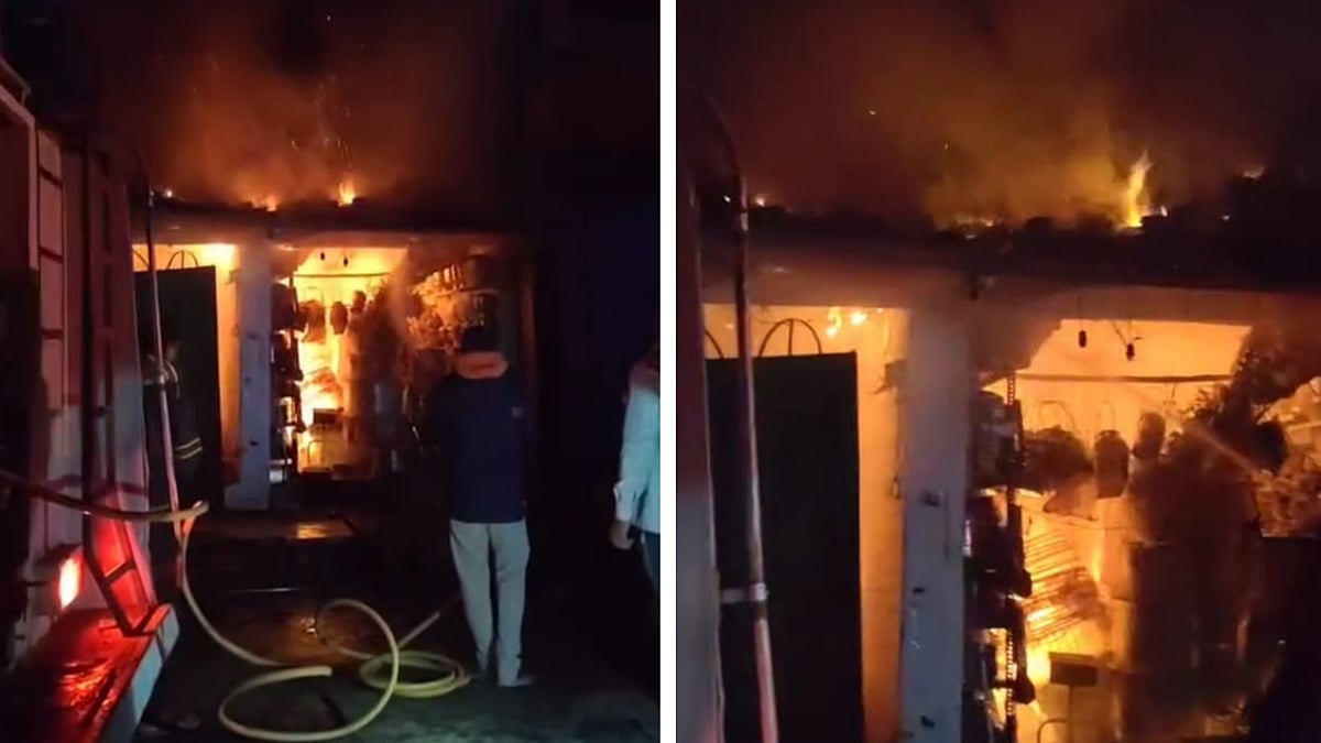 MP News: Short Circuit Sparks Fire At Utensils Shop In Chhatarpur; Goods Worth Lakhs Of Rupees...