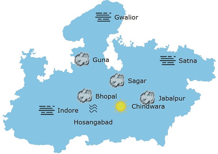 Weather in Madhya Pradesh at 10 am 