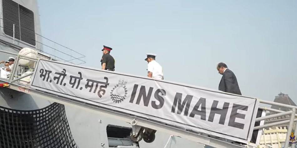 Indian Navy Commissions Indigenous Anti-Submarine Warfare Vessel, INS Mahe
