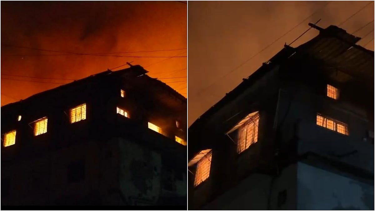 Bhiwandi Tragedy: Massive Fire Destroys Multiple Garment Units In Raj Laxmi Compound; Building At Risk Of Collapse | VIDEO 