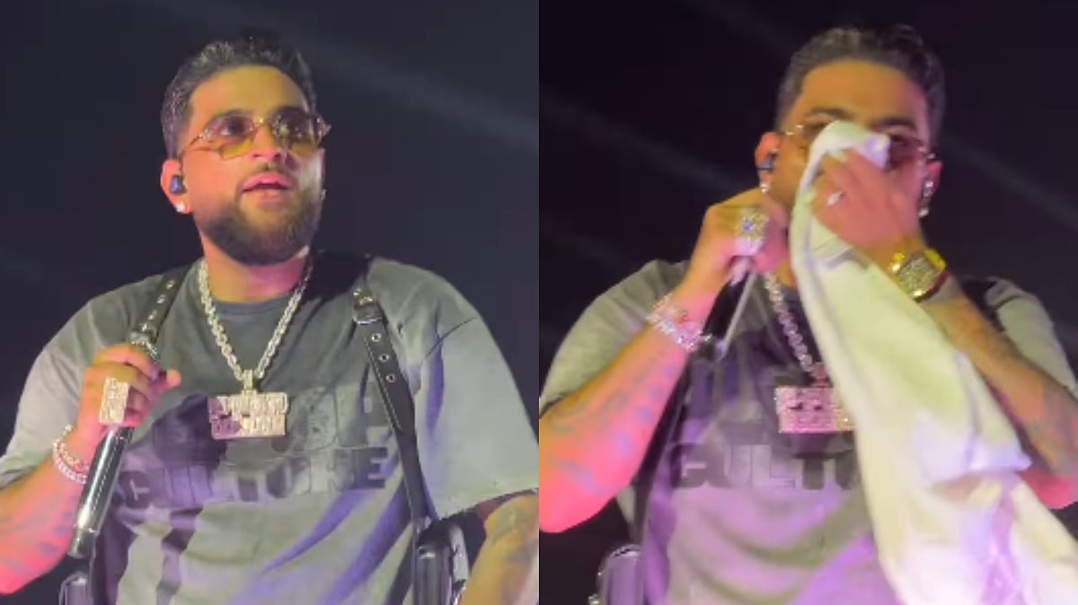 Fan Throws T-Shirt At Karan Aujla During Rolling Loud India Performance, Singer Wipes Sweat With It...