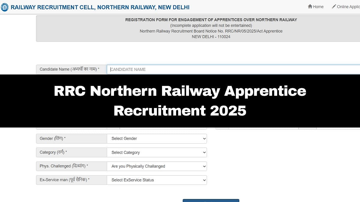 RRC Northern Railway Apprentice Recruitment 2025: Registration Process For 4,116 Posts Starts; Check Selection Process Here 