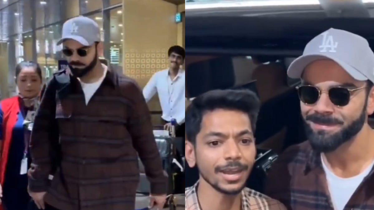 Virat Kohli's Arrival At Mumbai Airport Creates Buzz As He Clicks Photos & Interacts With Fans Ahead Of IND vs SA ODI Series; Video 