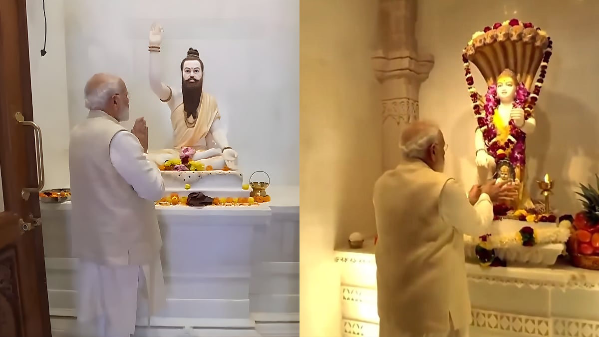 PM Modi at Ayodhya’s Sapt Mandir | ANI image