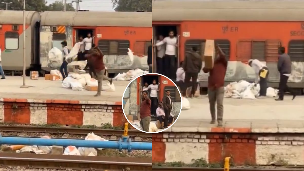 Video Shows Railway Staff Mis-handling And Throwing Courier Packages On Rail Tracks In UP; Police Responds 