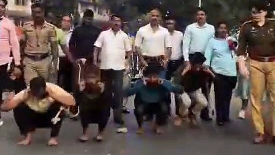 VIDEO: Pune Police Parade Goons Who Robbed Deccan's Anant Restaurant At Knifepoint