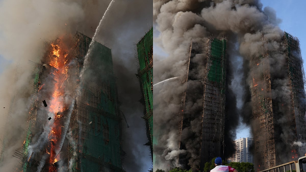 Hong Kong Fire Videos: Massive Blaze Rips Through 35-Storey Buildings; At Least 4 Dead, Dozens Fear Trapped 