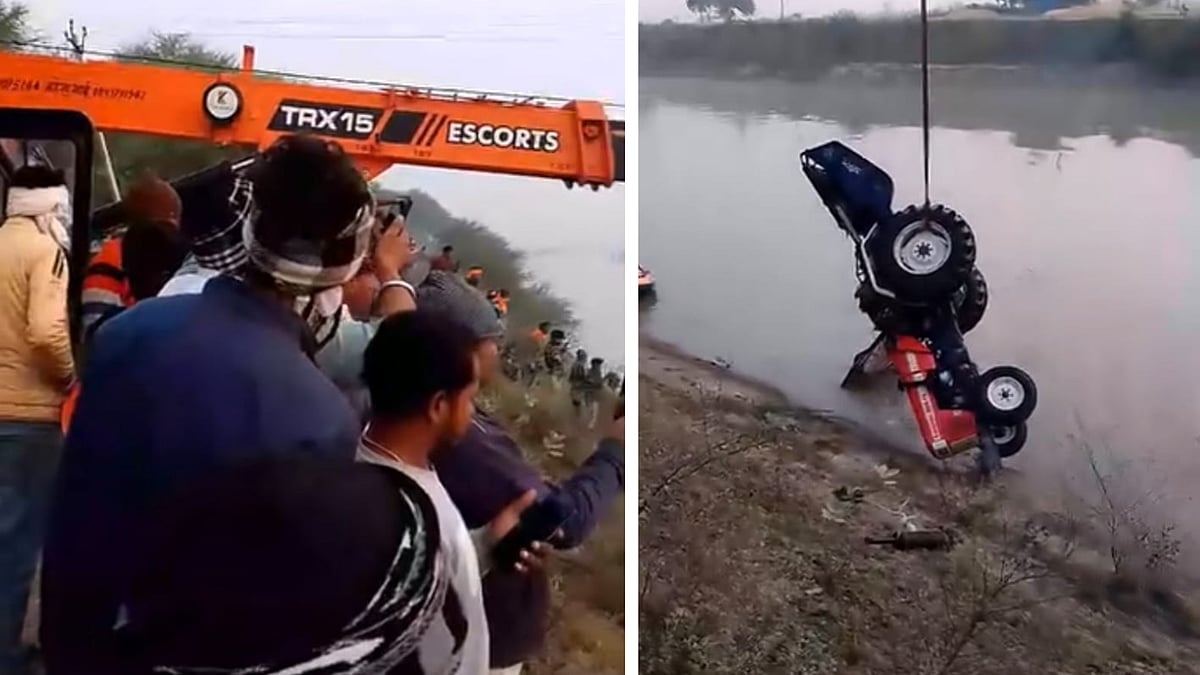 MP News: Speeding Tractor Trolley Falls Into Chambal Canal After Losing Control; Driver's Body...