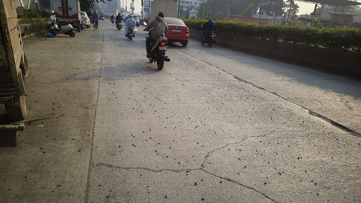 Pune: Gravel Spillage From Dumpers Endangers Commuters On Nanded-Dhayari Phata Road