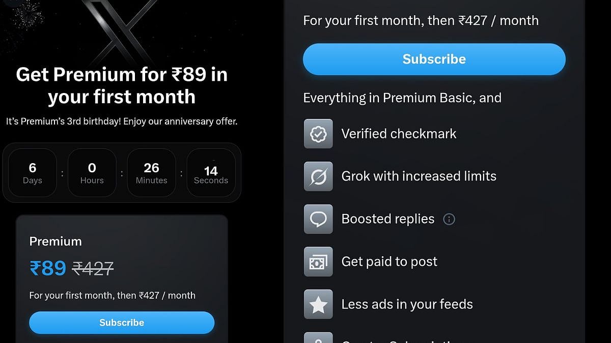 Elon Musk’s X Rolls Out ₹89 Premium Plan Under Birthday Special Deal; Check Details Of Limited-Period Offer 