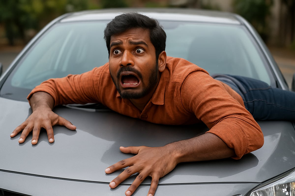 Viral Video Shows Biker Assaulted, Dragged For 500 Mts On Bonnet By Car-Borne Youths In Saharanpur