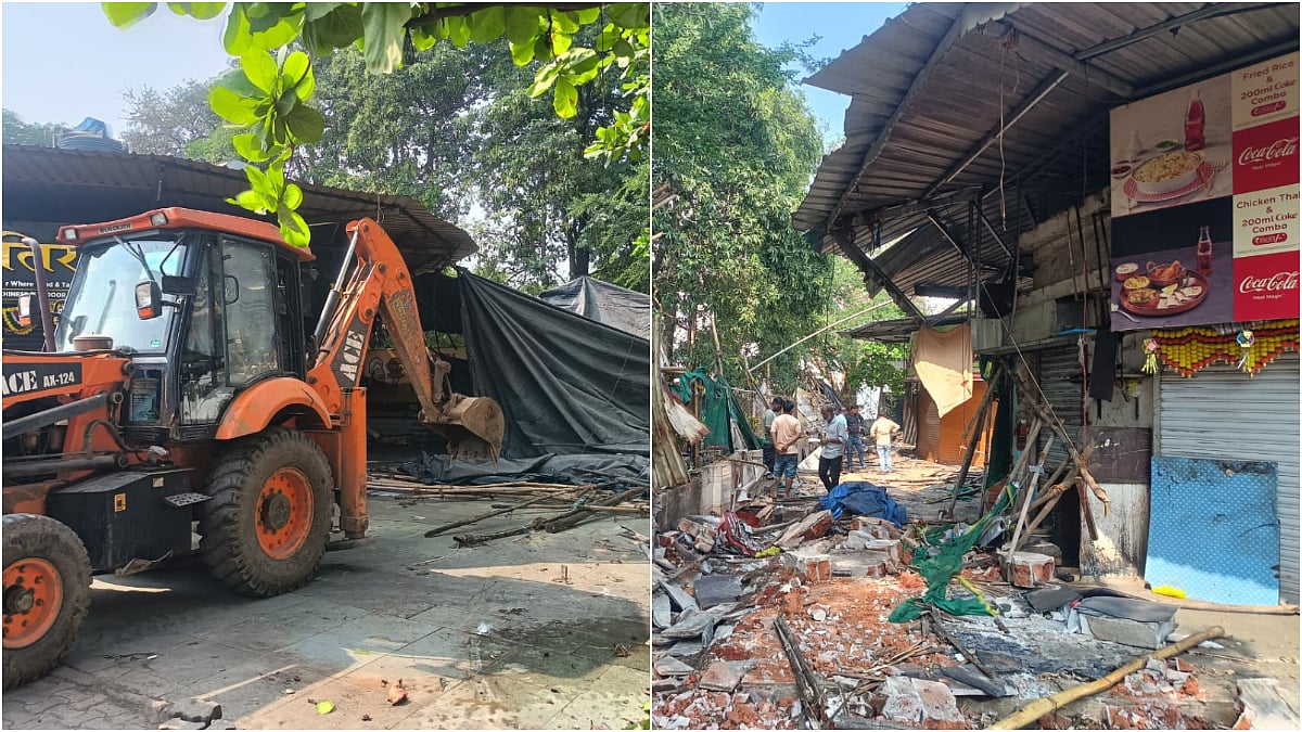 Navi Mumbai News: CIDCO Demolishes Illegal Sheds And Encroachments Around Sanpada & Juinagar Railway Stations 
