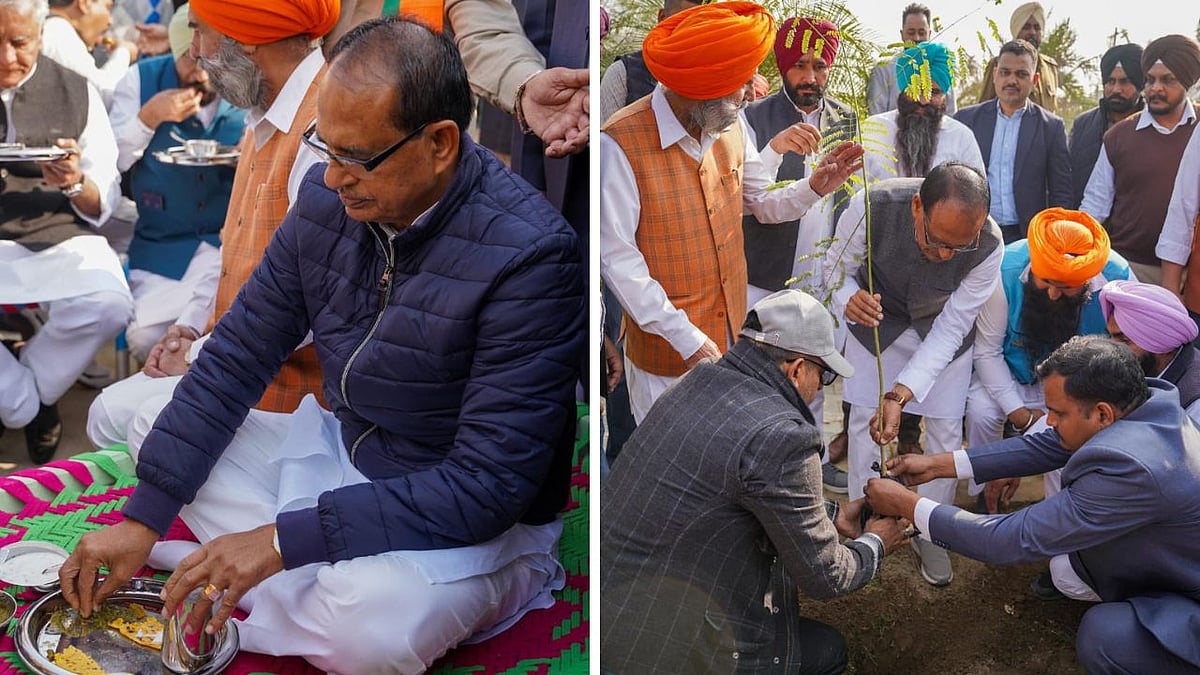 Union Minister Shivraj Singh Chouhan Relishes 'Makke Di Roti & Sarso Saag' While Interacting With...