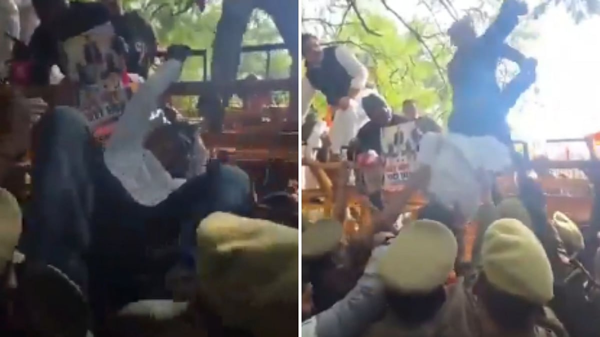 Congress Workers Detained In Lucknow After Bid To ‘Gherao’ State Election Commission Office Over...