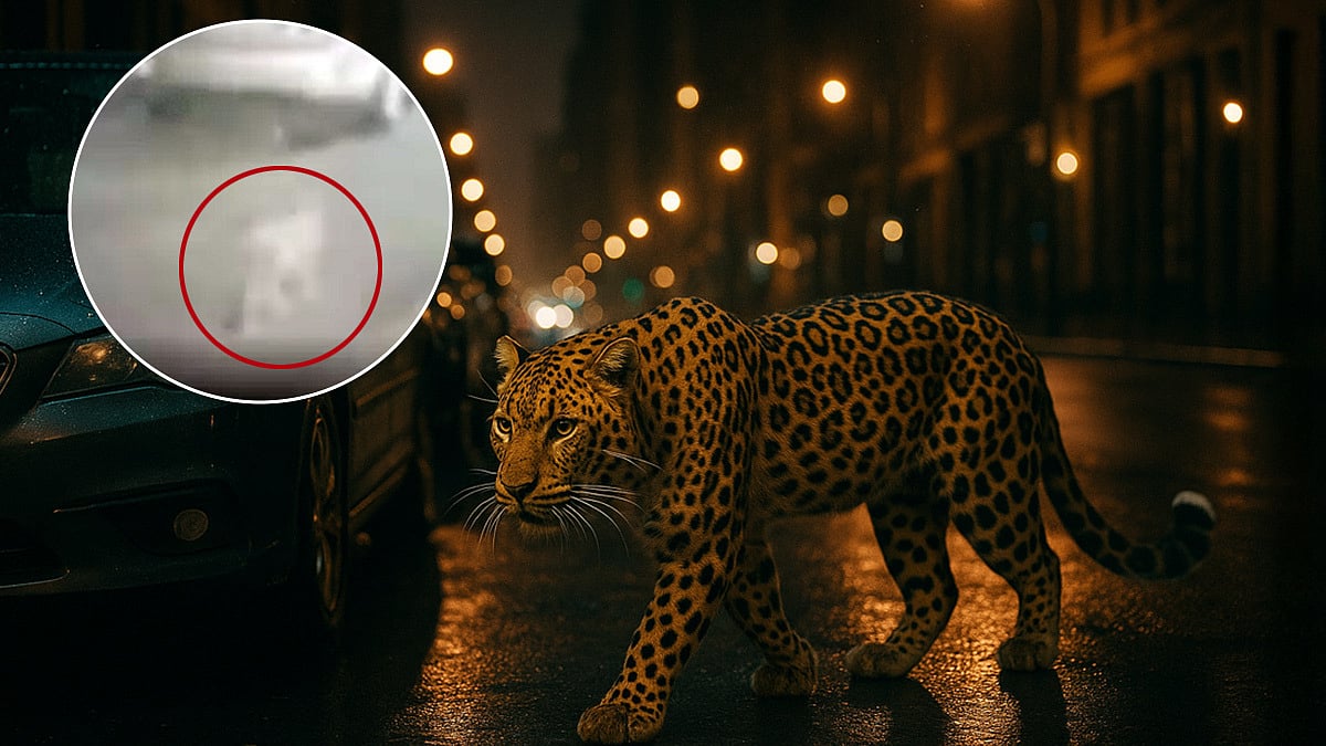 Mumbai: CCTV Footage Shows Leopard Roaming Near Goregaon's Residential Society; MLA Demands Intervention 