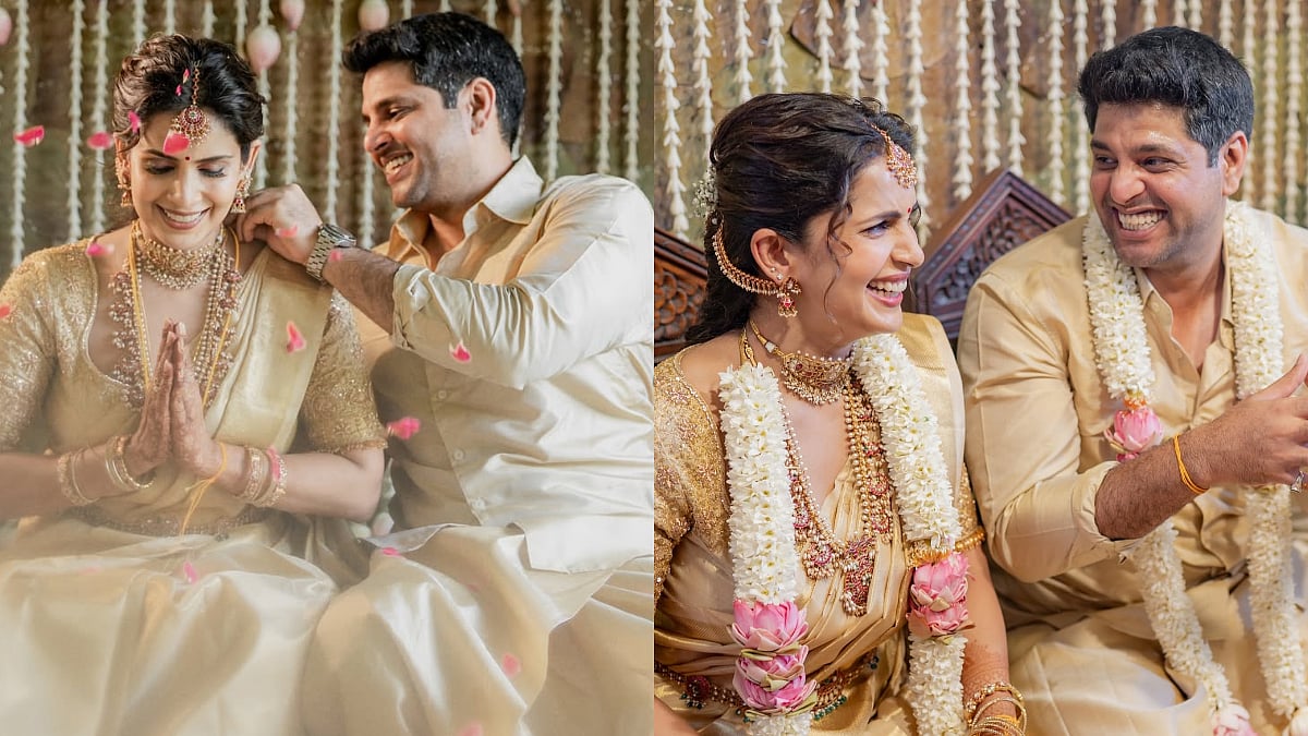 Tamil Actress Samyuktha Shanmughanathan Gets Married To Former Cricketer Aniruda Srikkanth; Couple Shares Wedding Pictures 