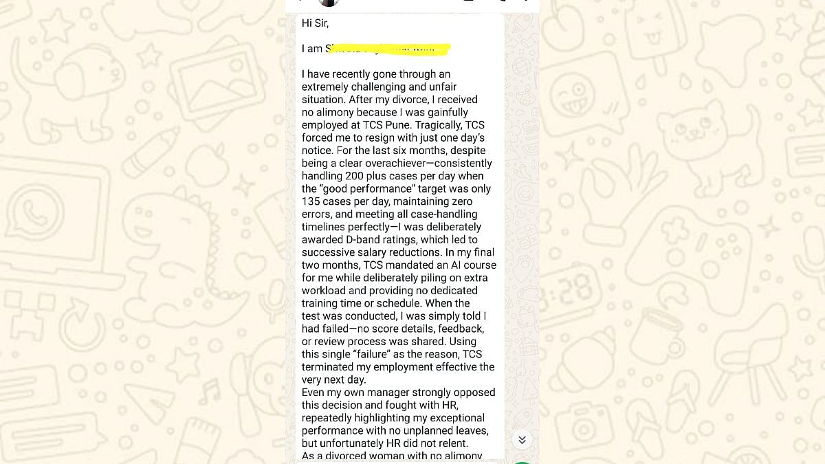 TCS' employees message