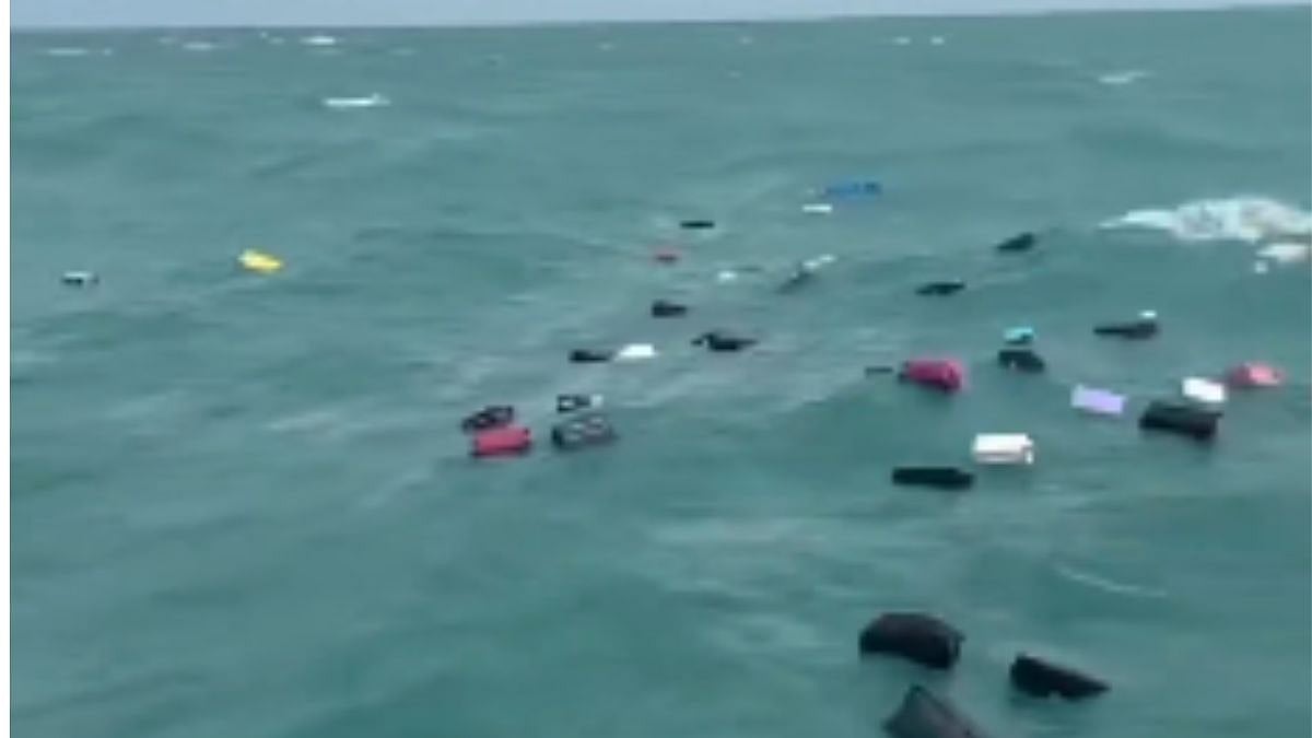 Viral Video: Tourists' Luggage Swept Away As Sea Turns Rough Due To Bad Weather During Ferry Ride In...