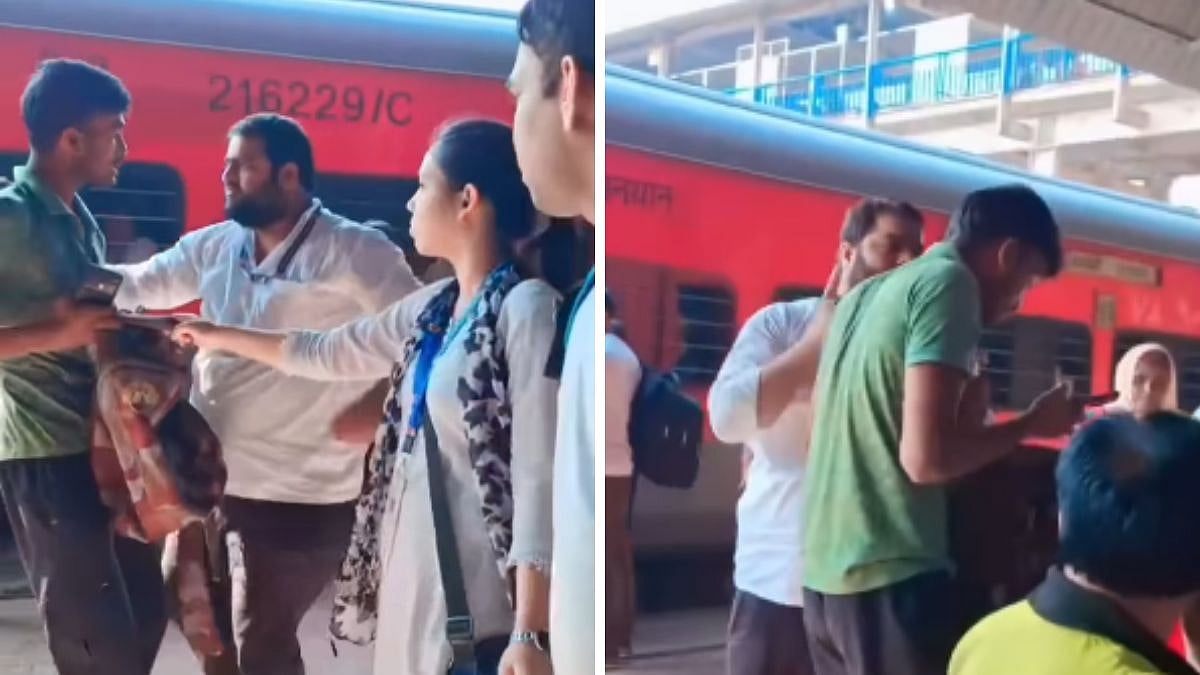 Viral Video Shows TTE Dragging, Pushing Ticketless Passenger At Crowded Station, Sparks Online...