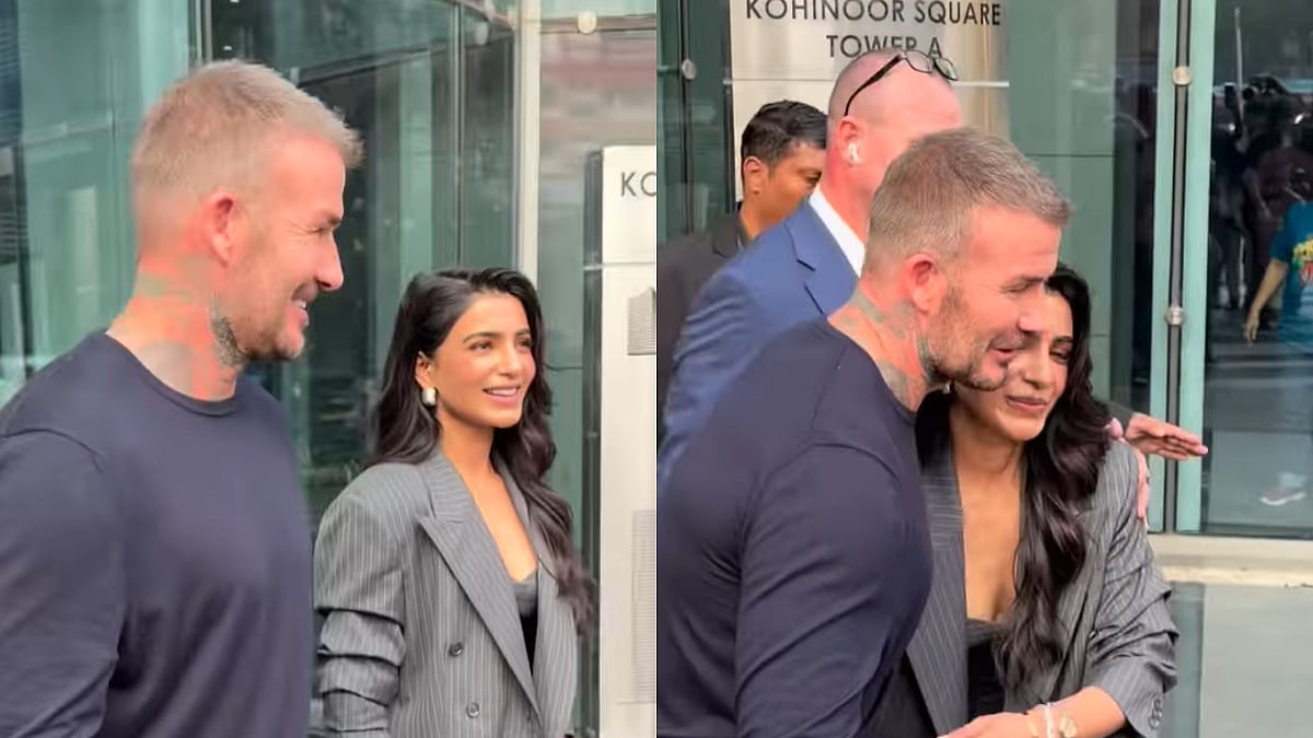 Samantha Ruth Prabhu & David Beckham Get Clicked At An Event In Mumbai; Share A Warm Hug - Watch...
